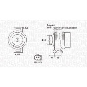 Alternateur MAGNETI MARELLI OEM 06E903016D Alternateur MAGNETI MARELLI OEM 06E903016D