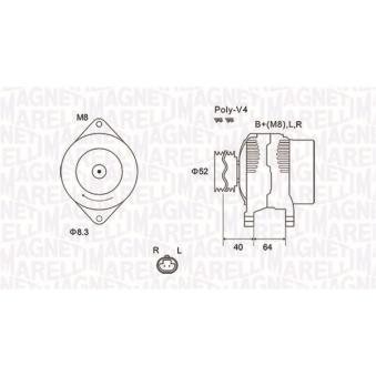 Alternateur MAGNETI MARELLI OEM 96404263