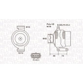 Alternateur MAGNETI MARELLI OEM 1479818