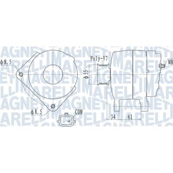 Alternateur MAGNETI MARELLI OEM 8200518409