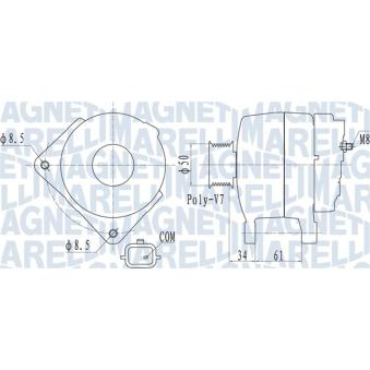 Alternateur MAGNETI MARELLI OEM 8200667610