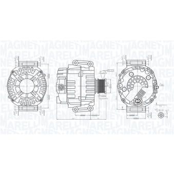 Alternateur MAGNETI MARELLI 063732072010 pour MERCEDES-BENZ CLASSE E E 220 CDI - 170cv
