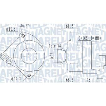 Alternateur MAGNETI MARELLI OEM 51859043