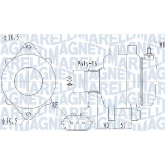 Alternateur MAGNETI MARELLI [063732122010]