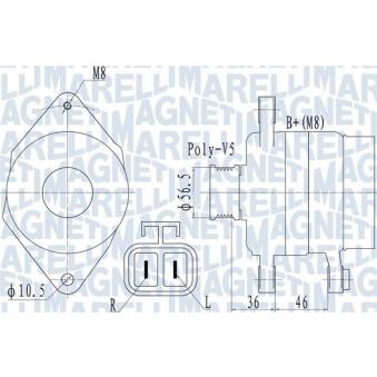 Alternateur MAGNETI MARELLI [063732128010]