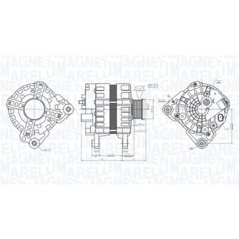 Alternateur MAGNETI MARELLI 063736232010 pour TOYOTA RAV 4 1.6 - 110cv