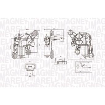Moteur d'essuie-glace MAGNETI MARELLI 064071400010 pour FORD RANGER 1.2 THP - 110cv