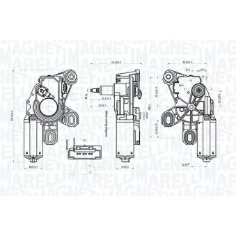 Moteur d'essuie-glace MAGNETI MARELLI [064071700010]