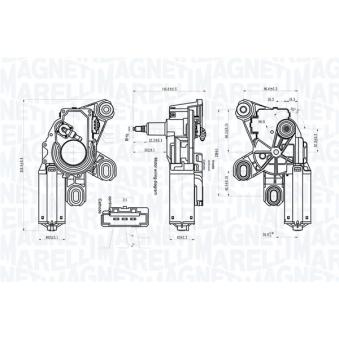 Moteur d'essuie-glace MAGNETI MARELLI [064071800010]