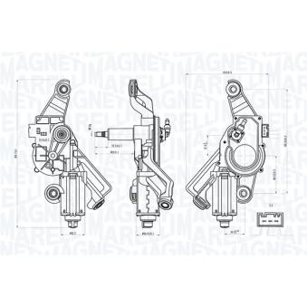 Moteur d'essuie-glace MAGNETI MARELLI OEM 7199569