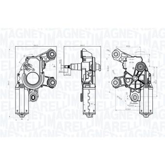 Moteur d'essuie-glace MAGNETI MARELLI 064072500010 pour VOLVO C30 1.9 TDI - 110cv