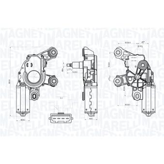 Moteur d'essuie-glace MAGNETI MARELLI [064072600010]