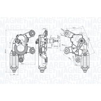 Moteur d'essuie-glace MAGNETI MARELLI OEM 4F9955711A