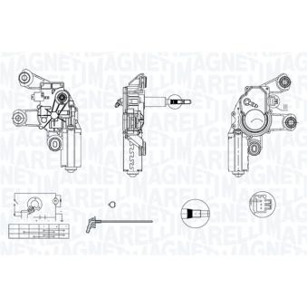 Moteur d'essuie-glace MAGNETI MARELLI 064342008010 pour MERCEDES-BENZ SPRINTER 1.8 TDCi - 110cv