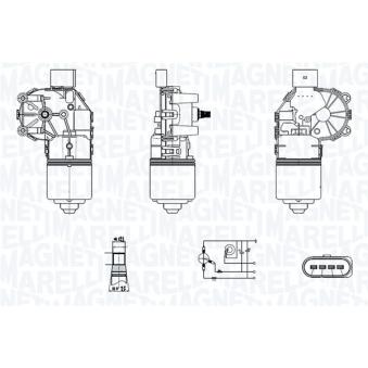 Moteur d'essuie-glace MAGNETI MARELLI 064350006010 pour MERCEDES-BENZ CLASSE E 2.0 TDCi - 110cv