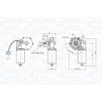 Moteur d'essuie-glace MAGNETI MARELLI OEM 1063838