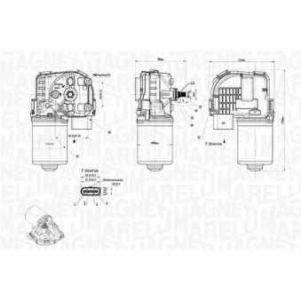 Moteur d'essuie-glace MAGNETI MARELLI OEM 1Q1955119A