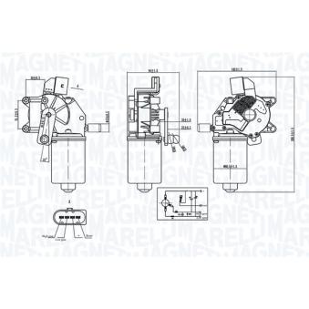 Moteur d'essuie-glace MAGNETI MARELLI OEM a1698200300 Moteur d'essuie-glace MAGNETI MARELLI OEM a1698200300