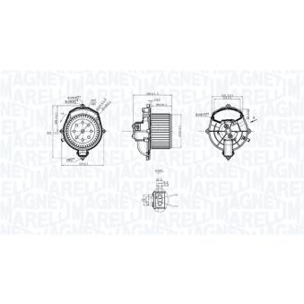 Pulseur d'air habitacle MAGNETI MARELLI 069412266010 pour PEUGEOT PARTNER 1.6 - 98cv