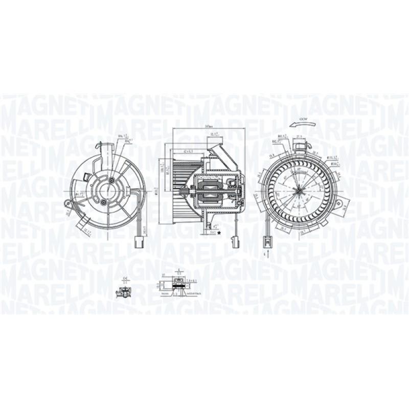 Pulseur d'air habitacle MAGNETI MARELLI 069412290010 - Visuel 1
