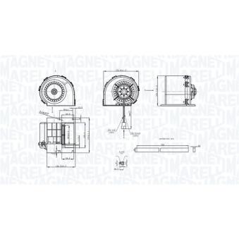 Pulseur d'air habitacle MAGNETI MARELLI 069412325010 pour BMW Série 5 414 - 143cv