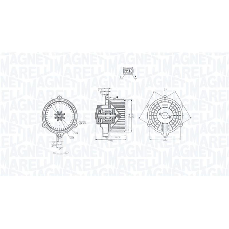 Pulseur d'air habitacle MAGNETI MARELLI 069412384010 - Visuel 1