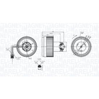 Pulseur d'air habitacle MAGNETI MARELLI OEM 9171479