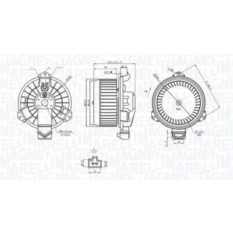 Pulseur d'air habitacle MAGNETI MARELLI [069412749010]