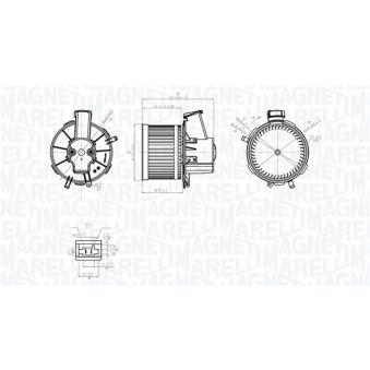 Pulseur d'air habitacle MAGNETI MARELLI 069412778010 pour FIAT 500 1.3 D Multijet - 95cv