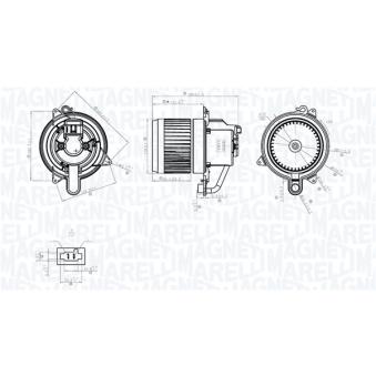 Pulseur d'air habitacle MAGNETI MARELLI 069412783010