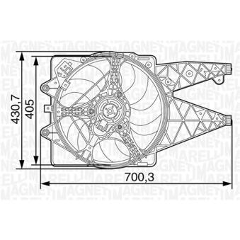 Ventilateur, refroidissement du moteur MAGNETI MARELLI 069422446010 pour ALFA ROMEO MITO 1.4 - 105cv