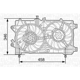 Ventilateur, refroidissement du moteur MAGNETI MARELLI 069422447010 pour LANCIA MUSA 1.3 Multijet - 90cv