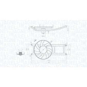 Ventilateur, refroidissement du moteur MAGNETI MARELLI 069422715010 pour FIAT PANDA 1.2 - 60cv