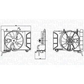 Ventilateur, refroidissement du moteur MAGNETI MARELLI [069422769010]