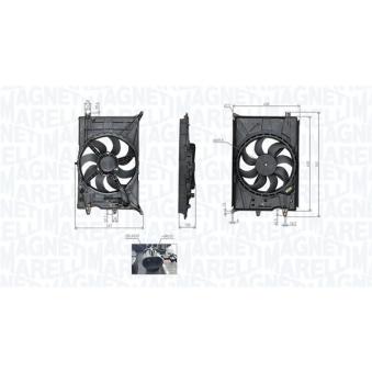 Ventilateur, refroidissement du moteur MAGNETI MARELLI [069422777010]