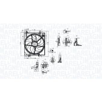 Ventilateur, refroidissement du moteur MAGNETI MARELLI [069422787010]