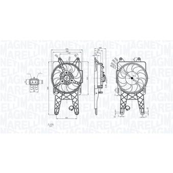 Ventilateur, refroidissement du moteur MAGNETI MARELLI OEM 51732956