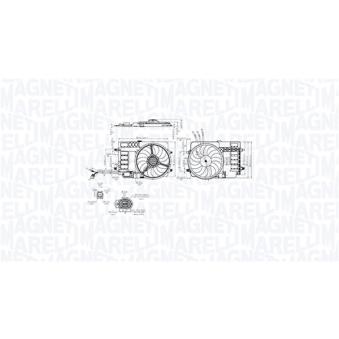 Ventilateur, refroidissement du moteur MAGNETI MARELLI [069422858010]