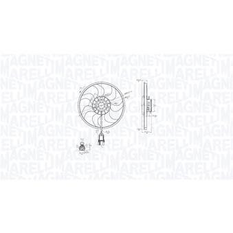 Ventilateur, refroidissement du moteur MAGNETI MARELLI [069422861010]