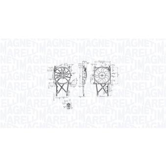 Ventilateur, refroidissement du moteur MAGNETI MARELLI 069422863010