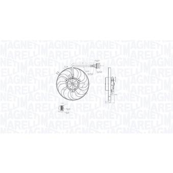 Ventilateur, refroidissement du moteur MAGNETI MARELLI 069422876010 pour OPEL VIVARO 1.9 TDI - 110cv