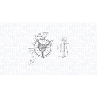 Ventilateur, refroidissement du moteur MAGNETI MARELLI 069422881010