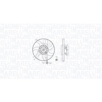 Ventilateur, refroidissement du moteur MAGNETI MARELLI OEM 7D0959455J