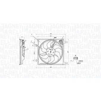 Ventilateur, refroidissement du moteur MAGNETI MARELLI [069422896010]