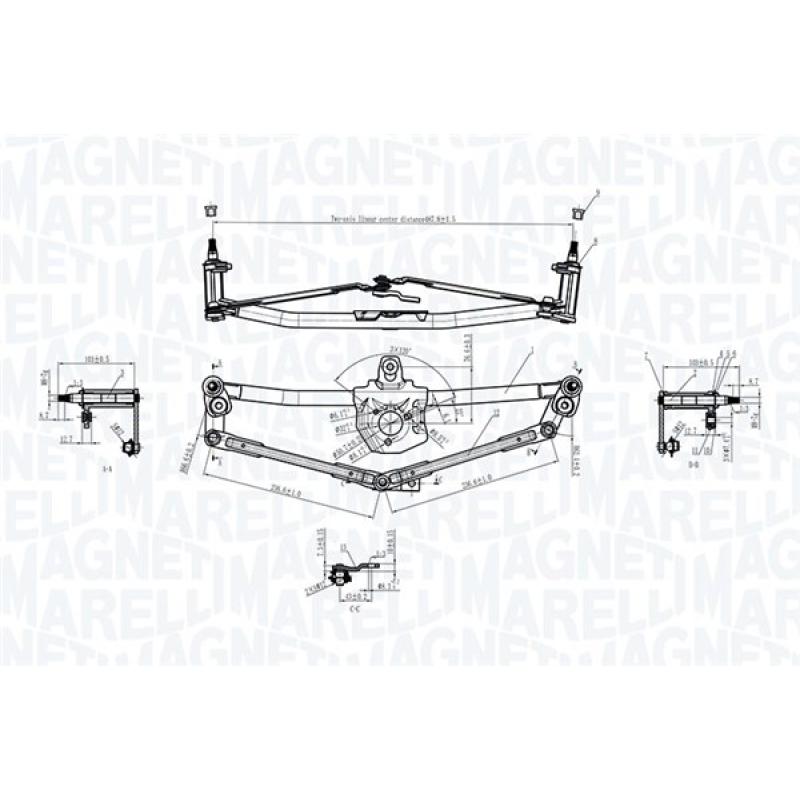 Tringlerie d'essuie-glace MAGNETI MARELLI 085570190010 - Visuel 2