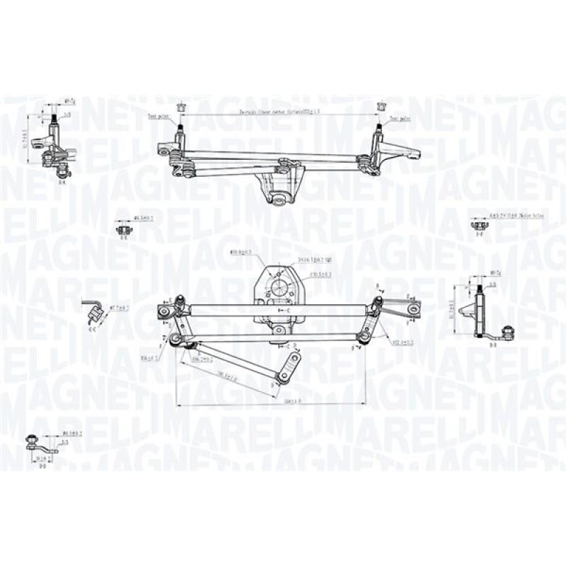 Tringlerie d'essuie-glace MAGNETI MARELLI 085570707010 - Visuel 2