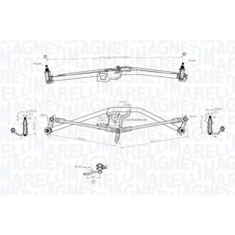 Tringlerie d'essuie-glace MAGNETI MARELLI 085570719010 pour VOLKSWAGEN TRANSPORTER - COMBI 2.5 Syncro - 110cv