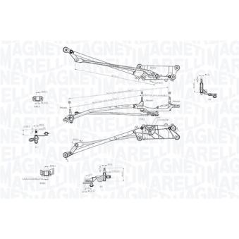 Tringlerie d'essuie-glace MAGNETI MARELLI 085570758010 pour CITROEN JUMPER 3.6 - 290cv