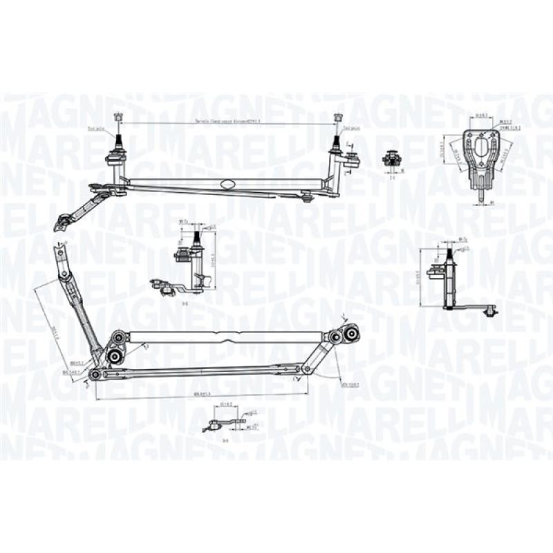 Tringlerie d'essuie-glace MAGNETI MARELLI 085570759010 - Visuel 2