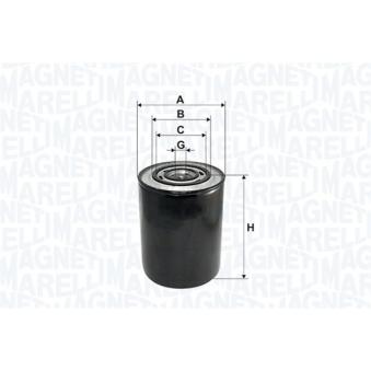 Filtre à huile MAGNETI MARELLI 153071760101 pour DACIA JOGGER 2.5 D - 80cv